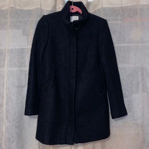 Loft funnel neck wool pea coat